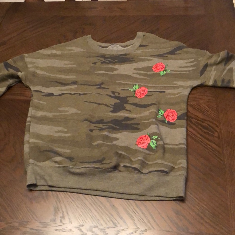 Cameo rose crew cut sweater